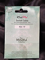 36601 Поворотний кабель бірюзового кольору Mindful 40 см