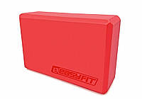 Блок для йоги EasyFit EVA Червоний, кубик для йоги, кирпич для фітнесу