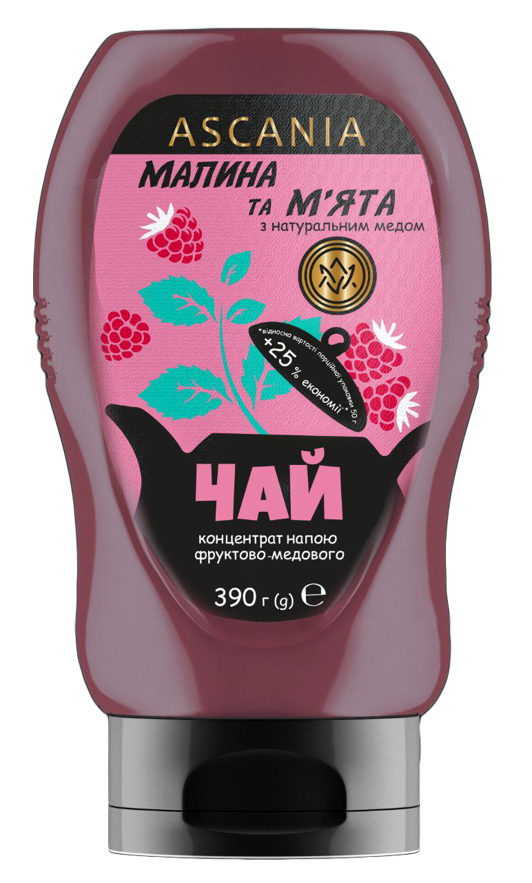Чай-пляшка Малина-мята 300 мл (400гр)