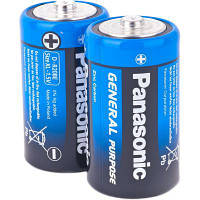 Батарейка Panasonic D ( R20 ) GENERAL PURPOSE TRAY ZINK-CARBON * 2 (R20BER/2P) c
