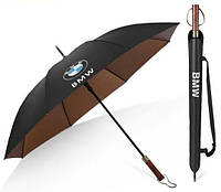 Парасолька БМВ колір чорний із золотом BMW парасолька тростина