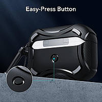 Протиударний чохол з карабіном ESR Cyber Armor Tough HaloLock Magsafe для AirPods Pro 2 (2023/2022/2019), фото 5