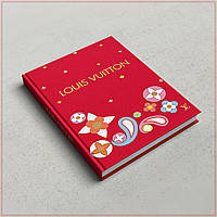 Недатированный ежедневник Louis Vuitton А5, деловой блокнот красный цветочный принт, планер 208 страниц