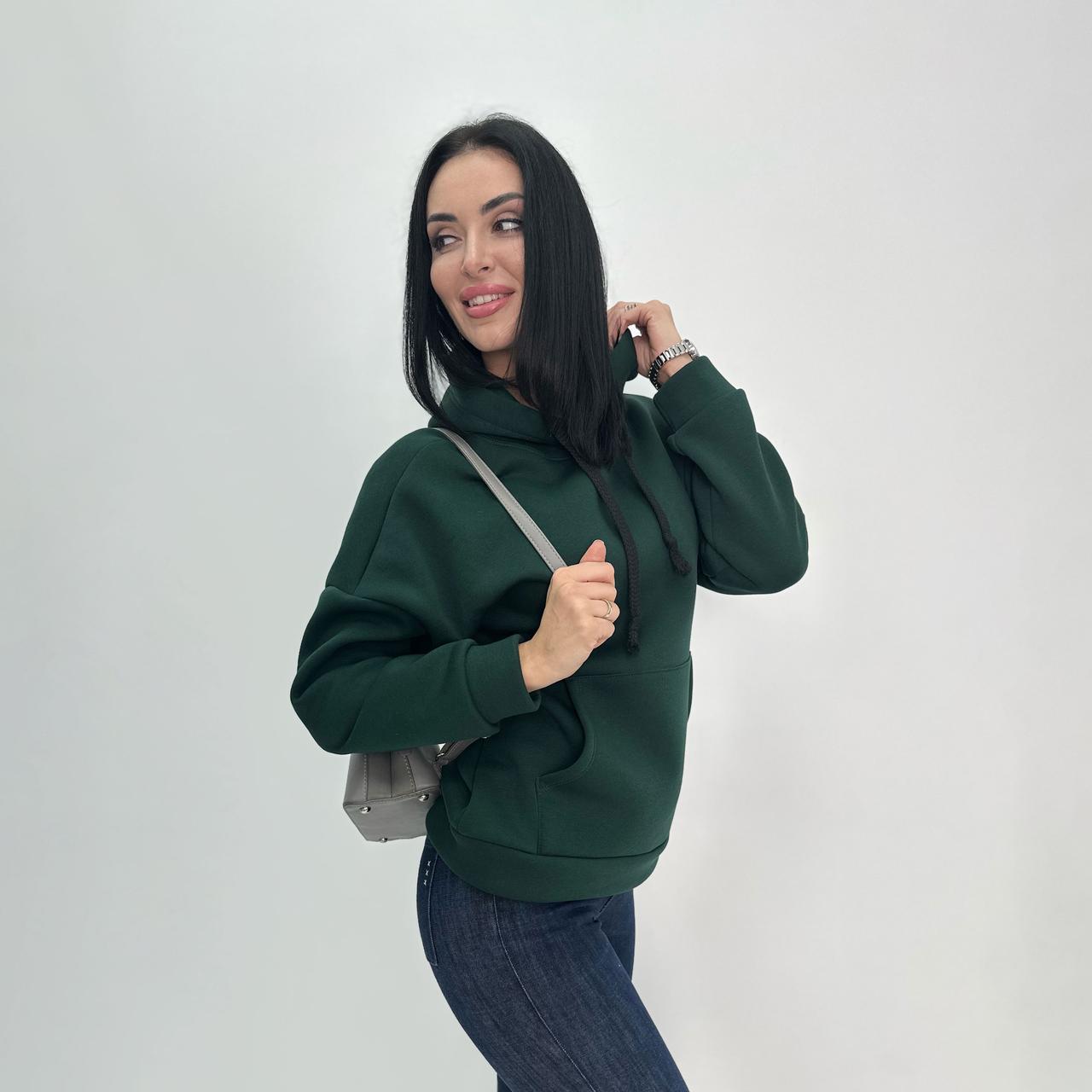 Жіночий теплий худі з капюшоном "Basic" Туреччина, фото 1