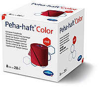 Бинт когезивный самофиксирующийся красный Peha-haft Color 8см х 20м