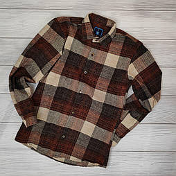 Тепла вовняна сорочка без капюшона для хлопчика на 13 і 14 років