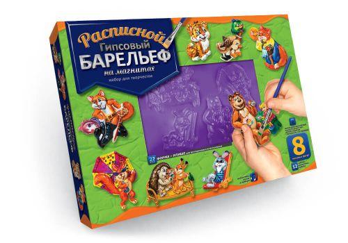 Писаний гіпсовий барельєф "Тварини", 8 фігур Toys Shop