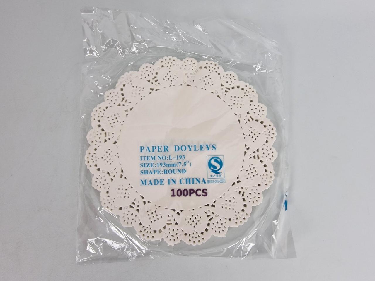 Серветка кондитерська паперова, діаметр 19 (100шт) (1 пач.)
