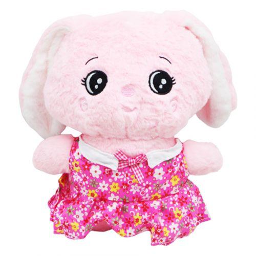 М'яка іграшка заєць рожевий в рожевому платті Toys Shop