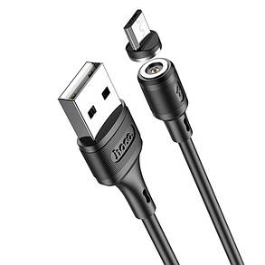 Кабель Hoco USB CA-101 Magnetic 2.4A X52 black 1m, фото 2