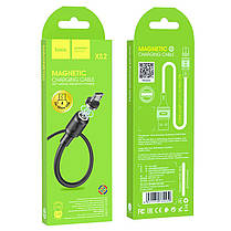 Кабель Hoco USB CA-101 Magnetic 2.4A X52 black 1m, фото 3