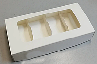 Коробка для эклеров с окном и вставкой 22*11*4 см