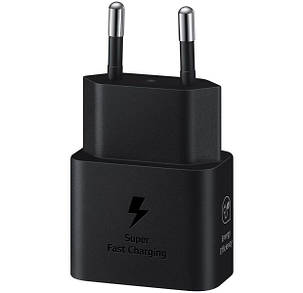 МЗП блочок Samsung 25W USB-C (EP-T2510NBEGEU) black UA, фото 3