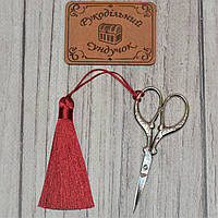 Китиця для ножиць 8 см (бордо)