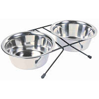 Посуда для собак Trixie низкая подставка с мисками 750 мл/15 см (4011905248325) i