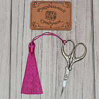 Китиця для ножиць 8 см (фуксія)