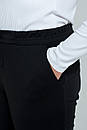 Чорні трикотажні осінні брюки Моллі великий розмір 52 54, фото 5