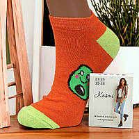 Носки женские короткие демисезонные 23-25 размер (35-38 обувь) Авокадо оранжевый