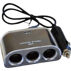 Зарядний пристрій Atcom ES-09 HUB 3*DC12 + 1*USB, 2.1A 13151 smart