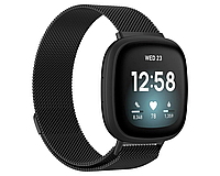 Миланский сетчатый ремешок Primo для часов Fitbit Versa 4 / Fitbit Sense 2 - Black