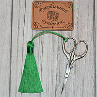 Китиця для ножиць 8 см (зелена)