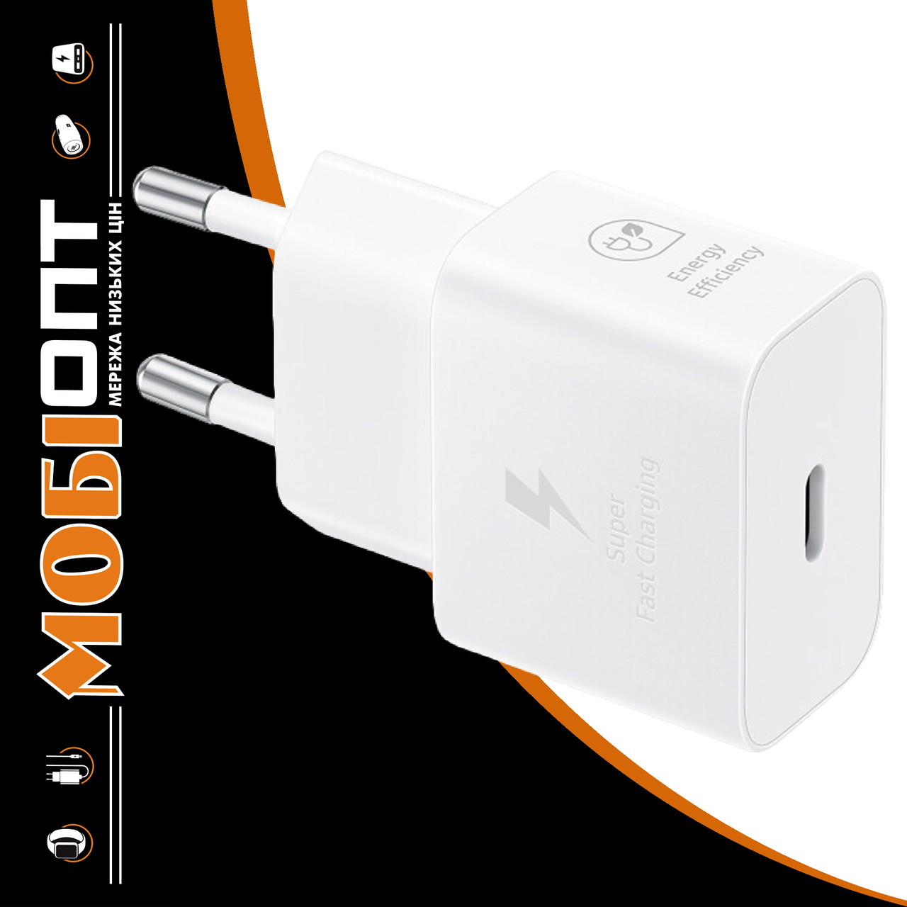 МЗП блочок Samsung 25W USB-C (EP-T2510NWEGEU) white UA