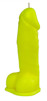 Свічка LOVE FLAME - Dildo L Yellow Fluor, CPS01-YELLOW