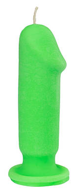 Свічка LOVE FLAME - Dildo S Green Fluor, CPS04-GREEN