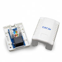 Компьютерная розетка Cablexpert RJ45x1 UTP, cat.5e (NCAC-1U5E-01) d