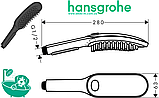 Ручний душ для собак чорний матовий hansgrohe DogShower 150 3jet Matt Black (26640670), фото 4