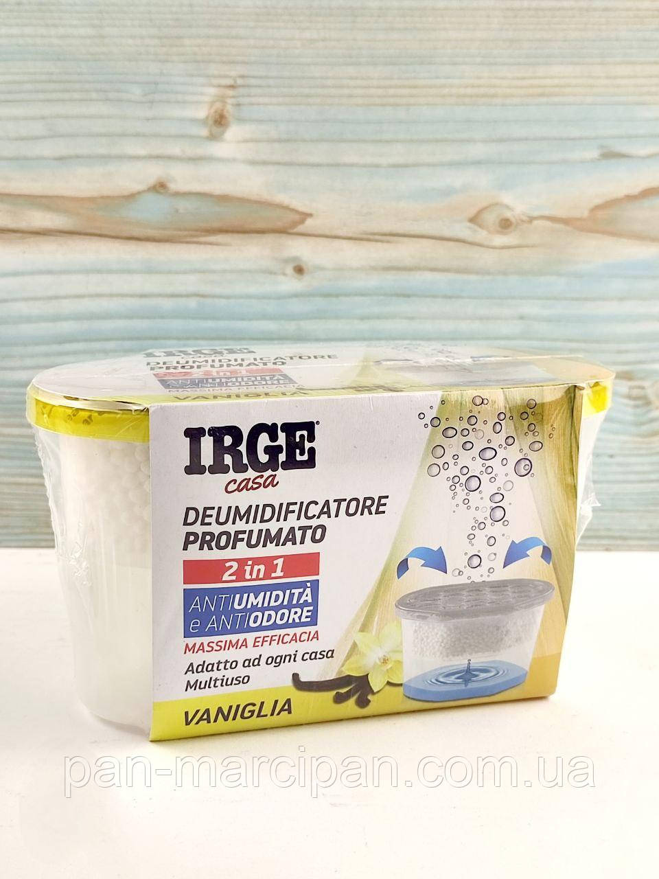 Поглинач вологи та запаху з ароматом ванілі Irge 2 in 1 400 мл Італія, фото 1