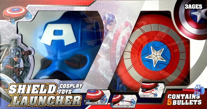 Ігровий набір Капітана Америки Captain America's Щит-бластер , Маска , Рукавичка Marvel