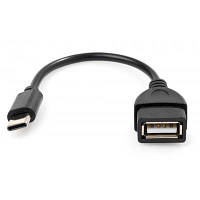 Дата кабель OTG USB 2.0 AF to Type-C Vinga (VCPDCOTGTCBK) d