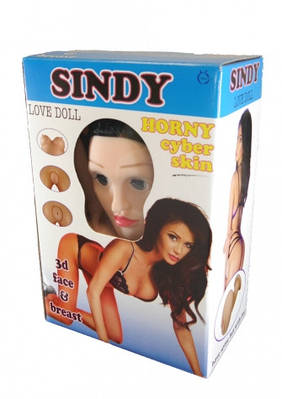 Надувна лялька "SINDY 3D" із вставкою з кібершкіри та вібростимуляцією. BS2600020