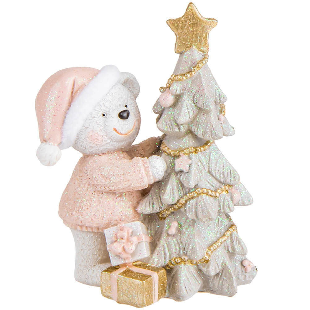 Набір підвісок "Дід мороз із подарунком" 7х7 см (полістоун) 4 шт., фото 1