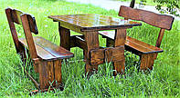 Garden furniture made of solid wood 1100x800 from the manufacturer for a summer house, cafe, Furniture set - 0