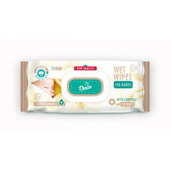 Дитячі вологі серветки Dada з екстрактом ромашки, з клапаном, 72 шт 4820174980412 smart