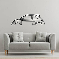 Авто Fiat 500, декор на стену из металла