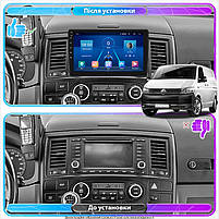 Штатна магнітола 9" Lesko для Volkswagen Multivan T5 Рестайлінг 2009-2015 Top 4/32 4G WiFi GPS Вольксваге 3шт, фото 3