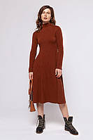 Трикотажное платье Ванеса с длинным рукавом 42/44, Светло-коричневый