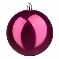 Елочная игрушка YES! Fun шар 10 см, бледно-пурпурный, перламутровый (973508) d