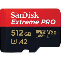 Карта памяти SanDisk 512 GB microSDXC UHS-I U3 Extreme Pro+SD Adapter (SDSQXCD-512G-GN6MA) d