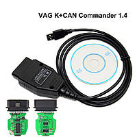 Адаптер диагностический VAG K+CAN Commander 1.4 (Одометр) OBD2 на чипе PIC18F258