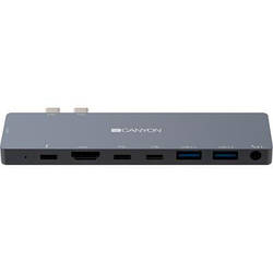 Порт-реплікатор Canyon Docking Station with 8 ports, 1*Type C PD100W+2*Type C CNS-TDS08DG smart