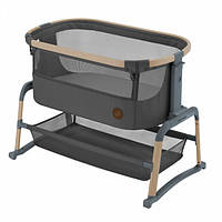 Приставная кроватка Maxi-Cosi Iora Air Beyond Graphite Фирменные детские кроватки для новорожденных Приставная