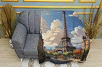 Плед iPuff «Париж. Эйфелева башня. Paris. Eiffel Tower» Двухслойный с печатью с обеих сторон, 135х150 см