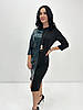 Сукня міді з екошкірою "Martina" оптом | Норма і батал, фото 7