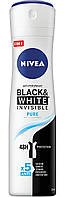 Дезодорант-антиперспірант Nivea Невидимий Захист для чорного та білого не залишає слідів на одязі спрей 150 мл