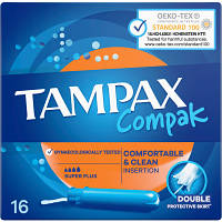 Тампоны Tampax Compak Super Plus с аппликатором 16 шт. (8001841300399) d