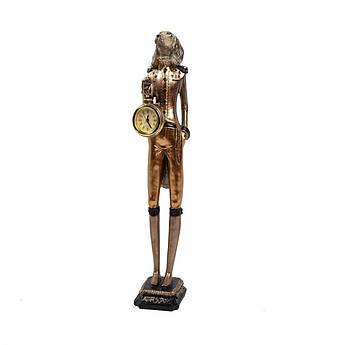 Статуетка з годинником у золотистому кольорі "Пес у камзолі" Mastercraft